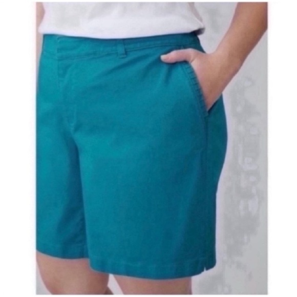 Plus Size Teal Girlfriend Shorts Lane Bryant - Picture 1 of 5